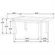 Pemberly Row 6-Piece Wood Extension Table Dining Set in Vineyard Oak