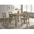 Pemberly Row 5-Piece Wood Counter Height Dining Table Set in Vineyard Oak