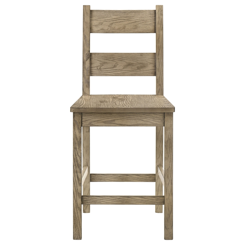 Pemberly Row 5-Piece Wood Counter Height Dining Table Set in Vineyard Oak