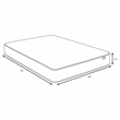 Pemberly Row Fabric Full Firm Tight Top Hybrid Mattress in White