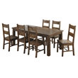 Pemberly Row 7-piece Rectangular Dining Set in Rustic Golden Brown