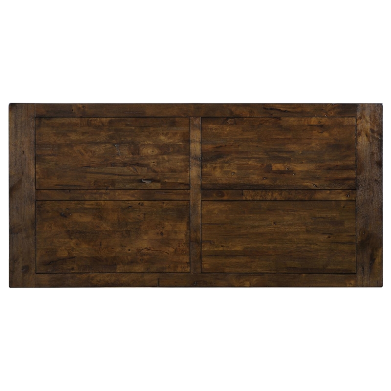 Pemberly Row 7-piece Rectangular Dining Set in Rustic Golden Brown