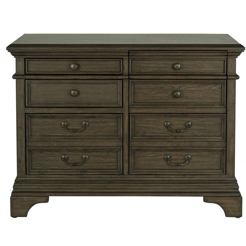 Pemberly Row 5-drawer Home Office File Cabinet in Burnished Oak