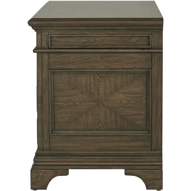Pemberly Row 5-drawer Home Office File Cabinet in Burnished Oak