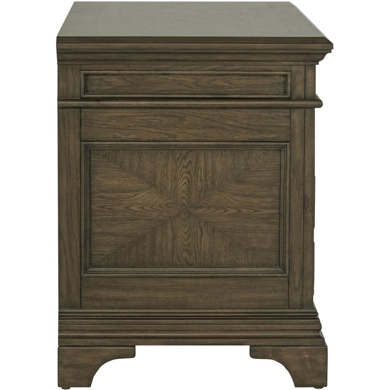 Pemberly Row 5-drawer Home Office File Cabinet in Burnished Oak