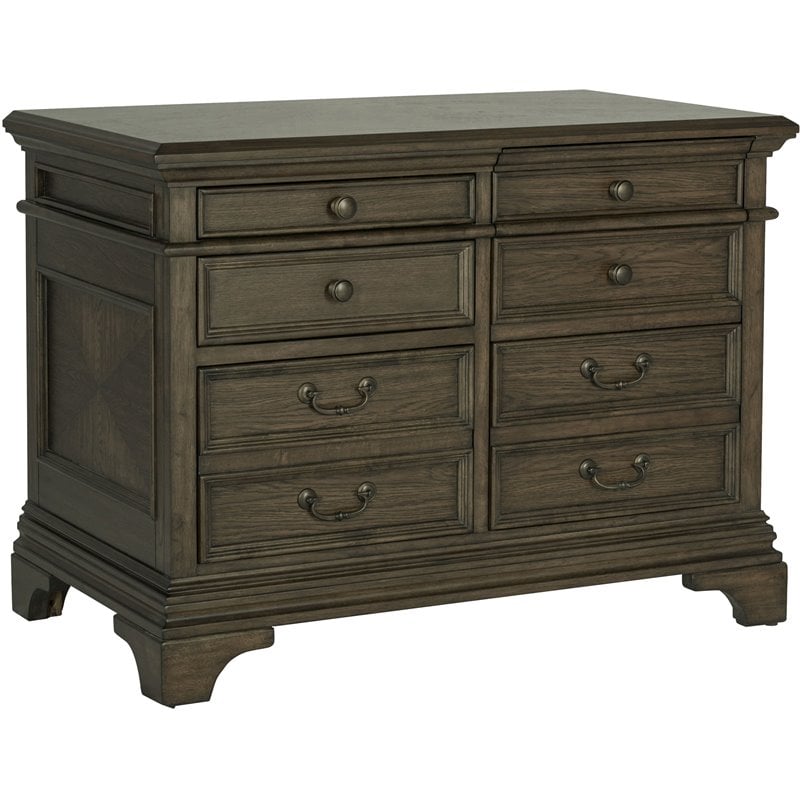 Pemberly Row 5-drawer Home Office File Cabinet in Burnished Oak