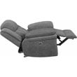 Pemberly Row Chenille Upholstered Power Glider Recliner in Charcoal
