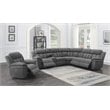 Pemberly Row Chenille Upholstered Power Glider Recliner in Charcoal