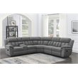 Pemberly Row 6-piece Modular Reclining Sectional Sofa in Charcoal
