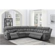 Pemberly Row 6-piece Modular Reclining Sectional Sofa in Charcoal