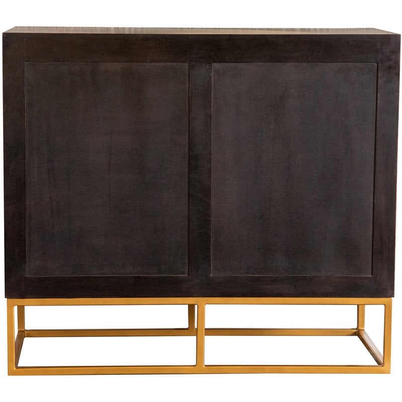 Pemberly Row 2-door 40-inch Wood Accent Storage Cabinet in Black Walnut