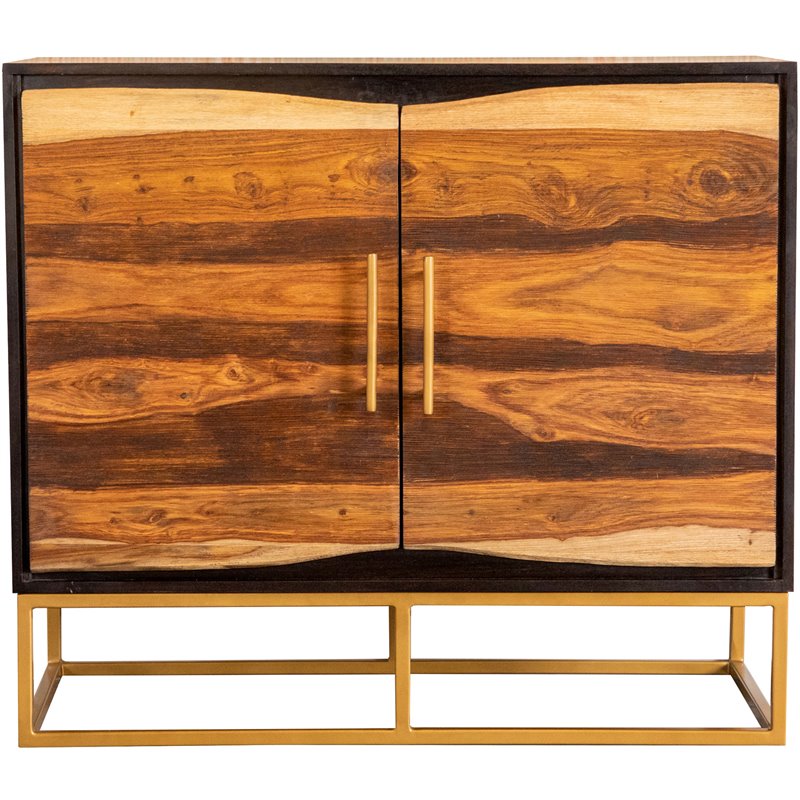 Pemberly Row 2-door 40-inch Wood Accent Storage Cabinet in Black Walnut