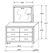 Pemberly Row 6-drawer Engineered Wood Dresser with Mirror in Barrel Oak