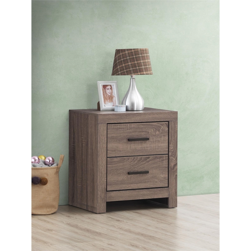 Pemberly Row 2-drawer Engineered Wood Nightstand in Barrel Oak