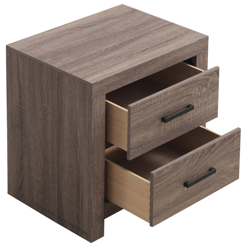 Pemberly Row 2-drawer Engineered Wood Nightstand in Barrel Oak