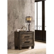 Pemberly Row 2-drawer Solid Hardwood Nightstand in Rustic Golden Brown