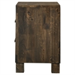 Pemberly Row 2-drawer Solid Hardwood Nightstand in Rustic Golden Brown