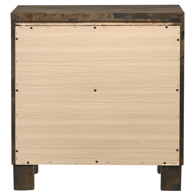 Pemberly Row 2-drawer Solid Hardwood Nightstand in Rustic Golden Brown