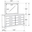 Pemberly Row 8-drawer Dresser with Mirror in Rustic Golden Brown