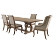 Pemberly Row 5-piece Extension Leaf Dining Set in Barley Brown