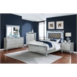Pemberly Row 6-drawer Fretwork Dresser with Mirror in Silver Metallic