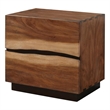 Pemberly Row 2-drawer Solid Mahogany Nightstand in Smokey Walnut