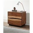 Pemberly Row 2-drawer Solid Mahogany Nightstand in Smokey Walnut