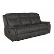 Pemberly Row 2-piece Upholstered Reclining Sofa Set in Charcoal