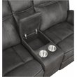 Pemberly Row 2-piece Upholstered Reclining Sofa Set in Charcoal