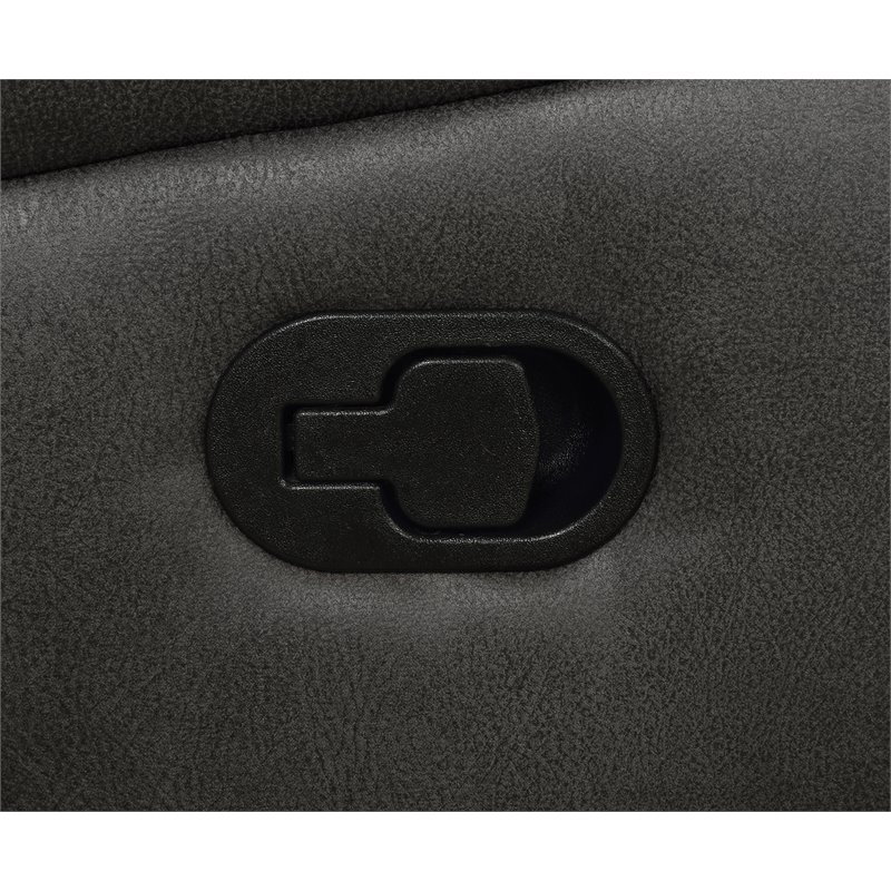 Pemberly Row 2-piece Upholstered Reclining Sofa Set in Charcoal