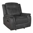 Pemberly Row 3-piece Upholstered Reclining Sofa Set in Charcoal