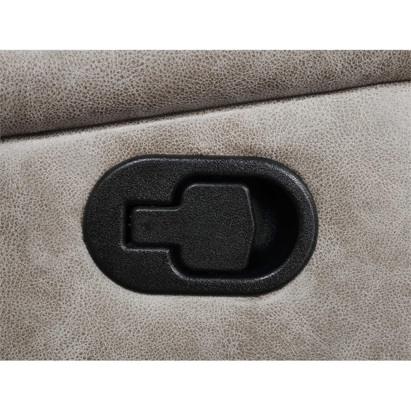 Pemberly Row Upholstered Swivel Glider Recliner Chair in Taupe