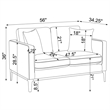 Pemberly Row 3-piece Upholstered Track Arm Sofa Set in Light Grey