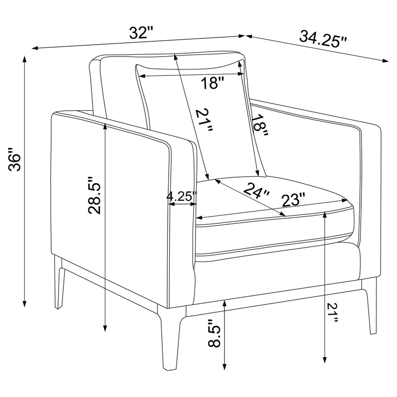 Pemberly Row 3-piece Upholstered Track Arm Sofa Set in Light Grey