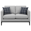 Pemberly Row 3-piece Upholstered Track Arm Sofa Set in Light Grey