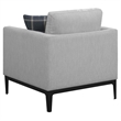 Pemberly Row 3-piece Upholstered Track Arm Sofa Set in Light Grey