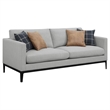 Pemberly Row 2-piece Upholstered Track Arm Sofa Set in Light Grey