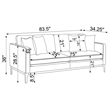 Pemberly Row 2-piece Upholstered Track Arm Sofa Set in Light Grey