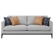 Pemberly Row 2-piece Upholstered Track Arm Sofa Set in Light Grey