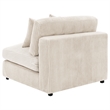 Pemberly Row Fabric Upholstered Soft Cushion Armless Chair in Sand
