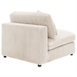 Pemberly Row Fabric Upholstered Soft Cushion Armless Chair in Sand