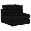 Pemberly Row Fabric Upholstered Soft Cushion Armless Chair in Chocolate