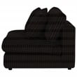 Pemberly Row Fabric Upholstered Soft Cushion Armless Chair in Chocolate