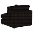 Pemberly Row Fabric Upholstered Soft Cushion Armless Chair in Chocolate