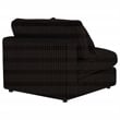 Pemberly Row Fabric Upholstered Soft Cushion Armless Chair in Chocolate