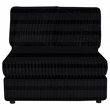 Pemberly Row Fabric Upholstered Soft Cushion Armless Chair in Black