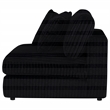 Pemberly Row Fabric Upholstered Soft Cushion Armless Chair in Black