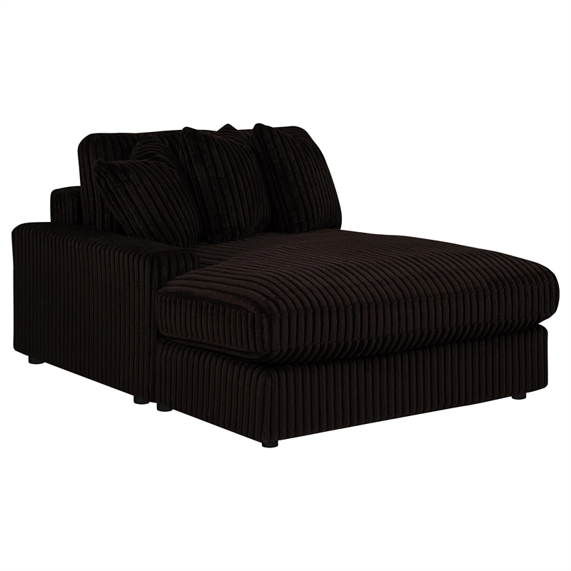 Pemberly Row 2-piece Upholstered Reversible Chaise Sectional in Chocolate