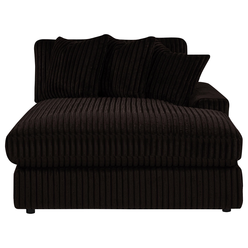 Pemberly Row 2-piece Upholstered Reversible Chaise Sectional in Chocolate