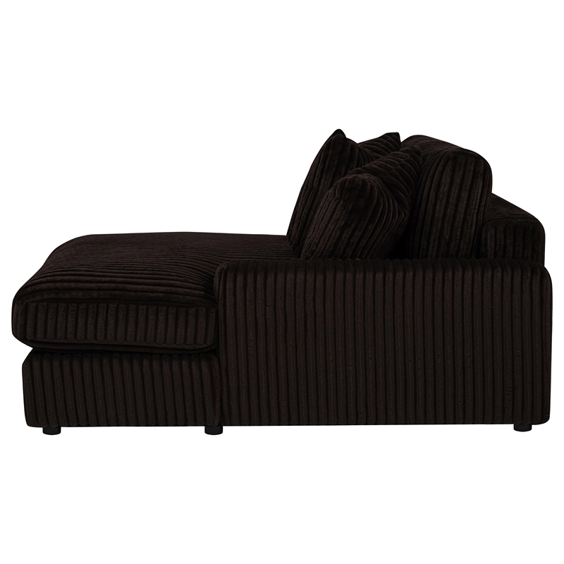 Pemberly Row 2-piece Upholstered Reversible Chaise Sectional in Chocolate